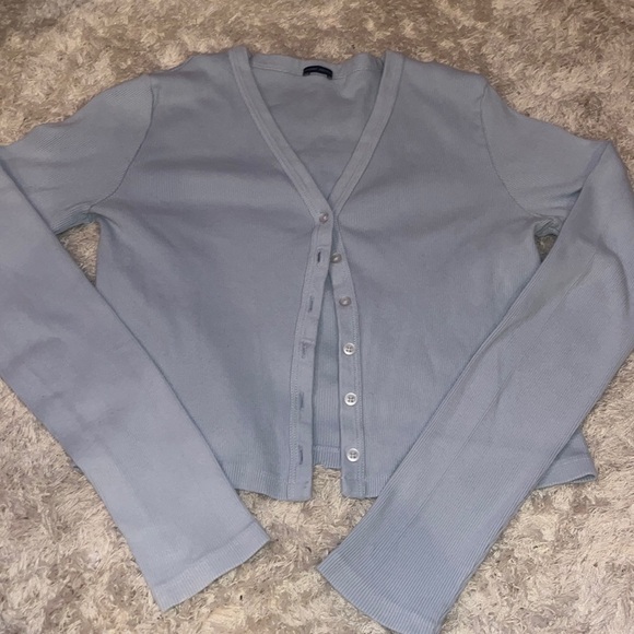 BRAND MELVILLE light blue ribbed top - Picture 2 of 3